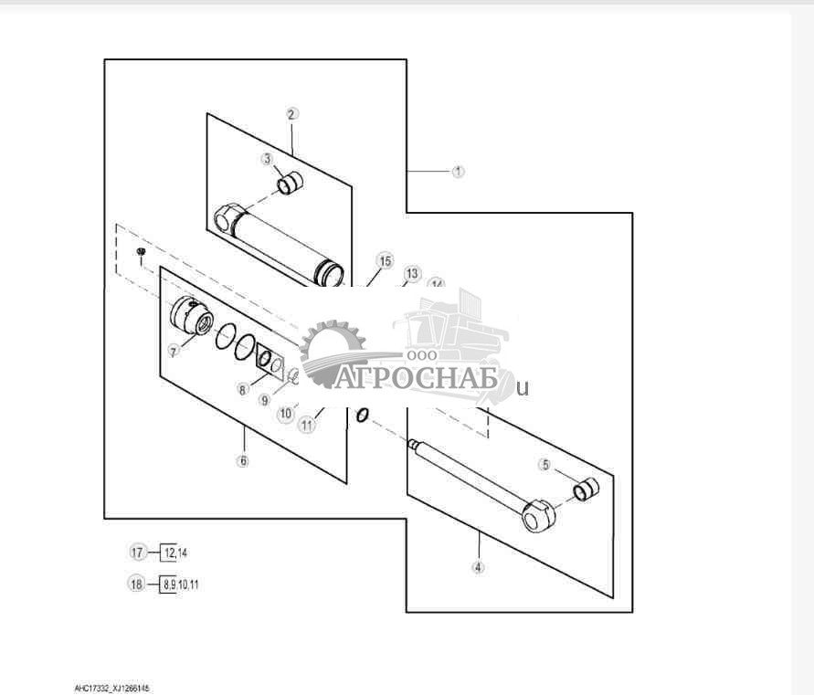 Bucket Cylinder Components, Standard Z-Bar 